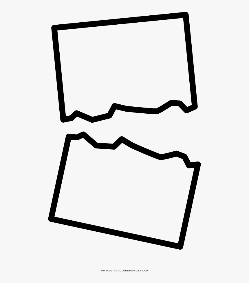 Torn paper coloring page hd png download transparent png image