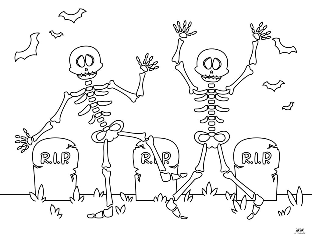 Skeleton coloring pages