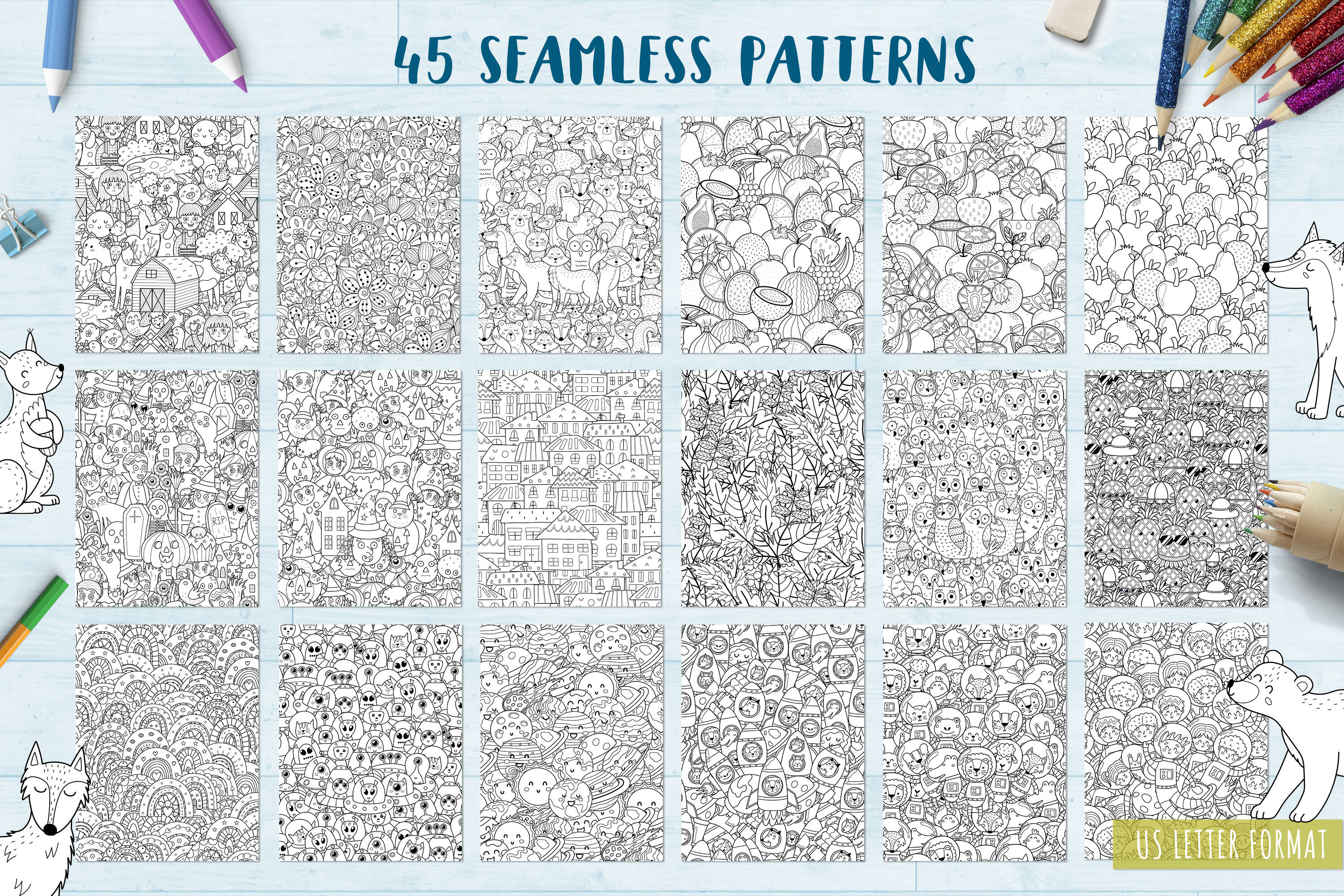 Coloring pages collection by juliyas art