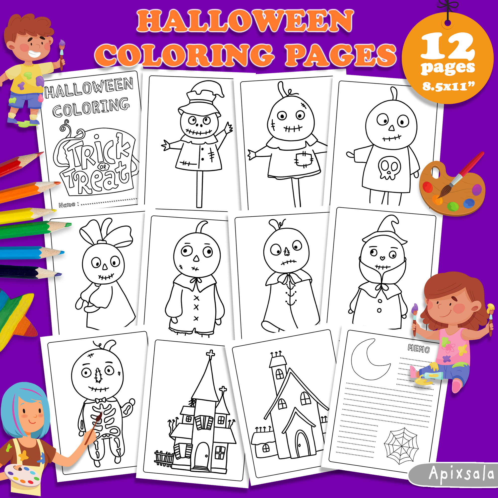 Halloween animal coloring pages kids coloring pages prin