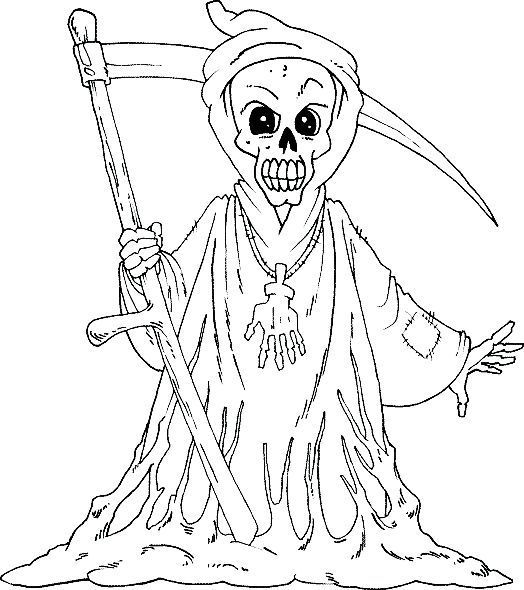 Grim reaper coloring pages