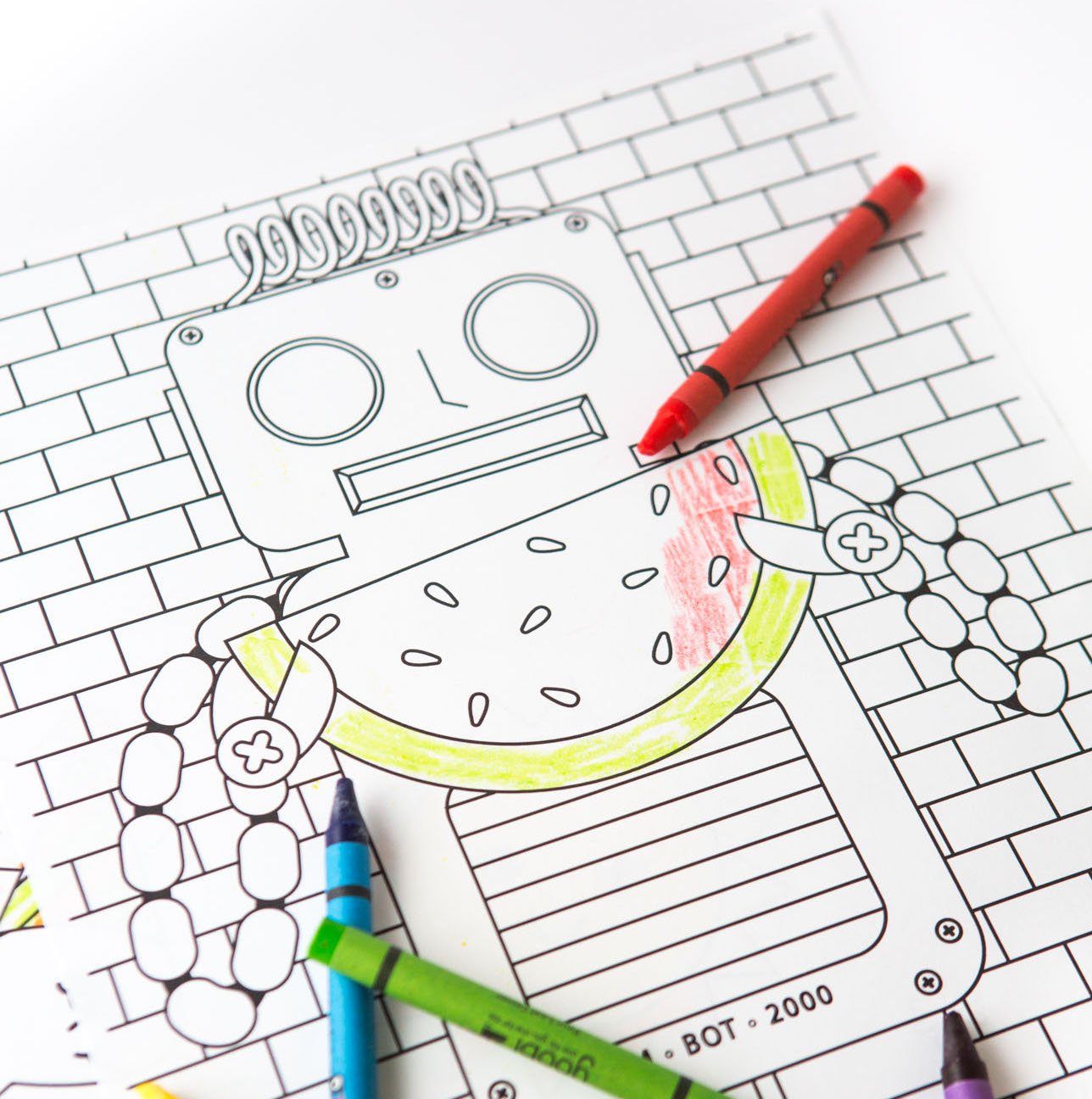 Printable robot coloring pages