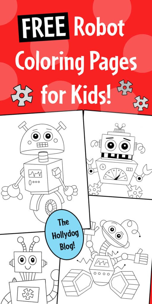 Free robot coloring pages for kids â the hollydog blog