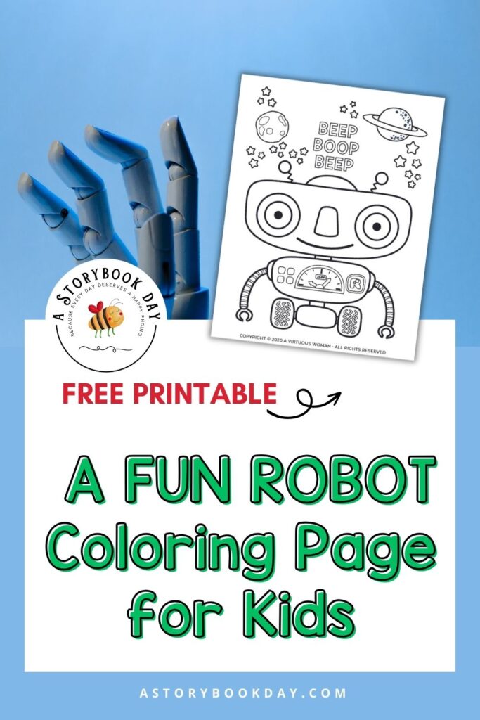 Fun and free robot coloring sheet for kids