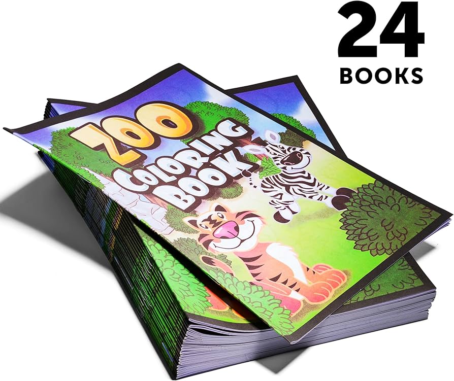 Zoo animal coloring books