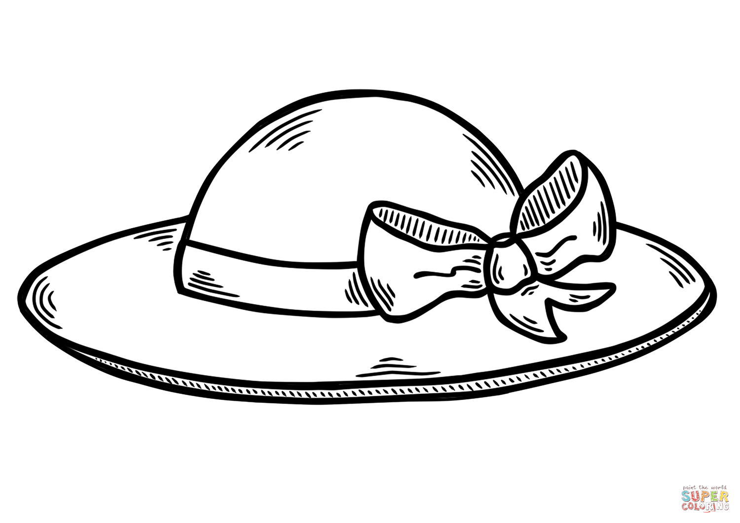 Sun hat coloring page free printable coloring pages