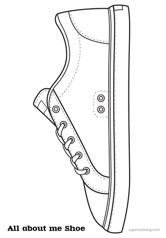 Right sneaker for writing and drawing free printable papercraft templates