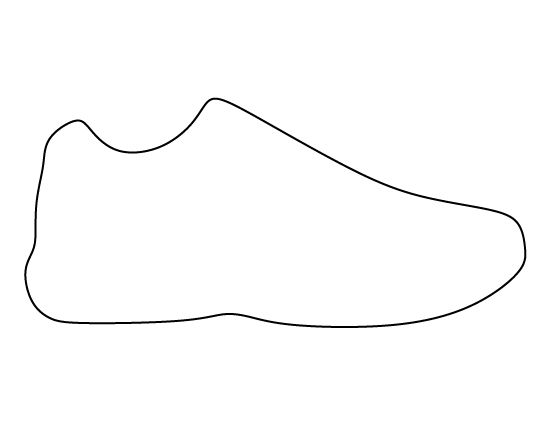 Printable shoe template shoe template sneakers patterns shoes clipart