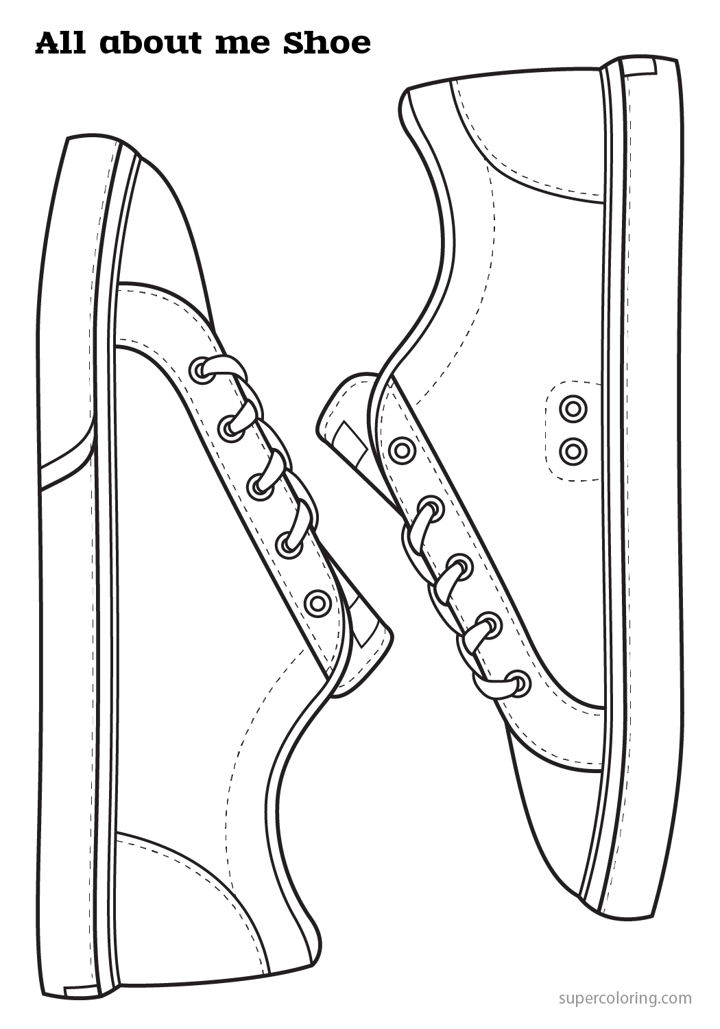 A couple of sneakers for drawing free printable papercraft templates
