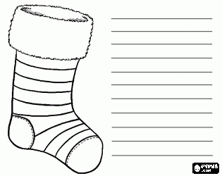 Festive christmas socks and boots coloring pages
