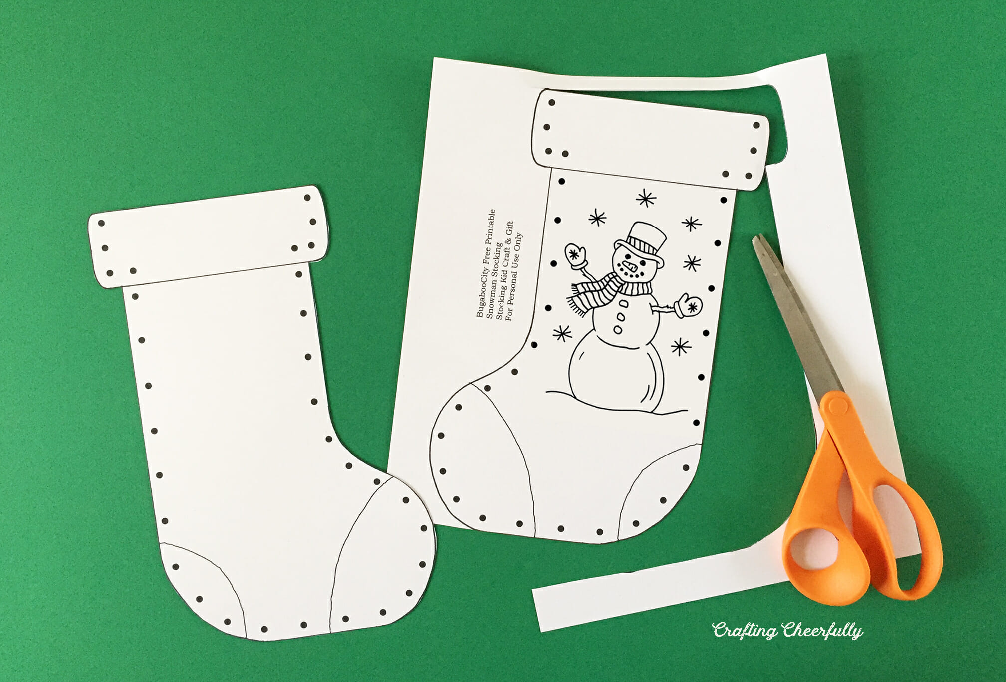Christmas stocking craft for kids