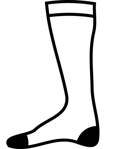 Long sock coloring page free printable coloring pages