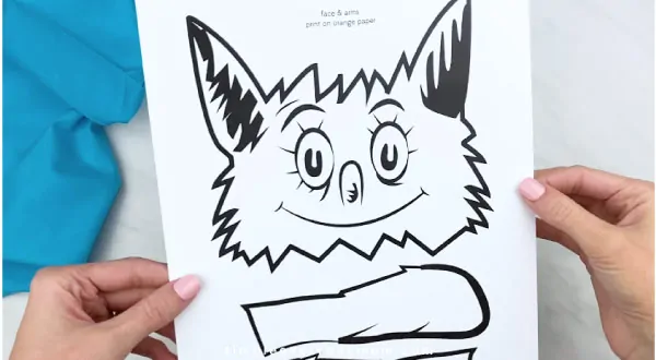Fox in socks paper bag puppet craft free template