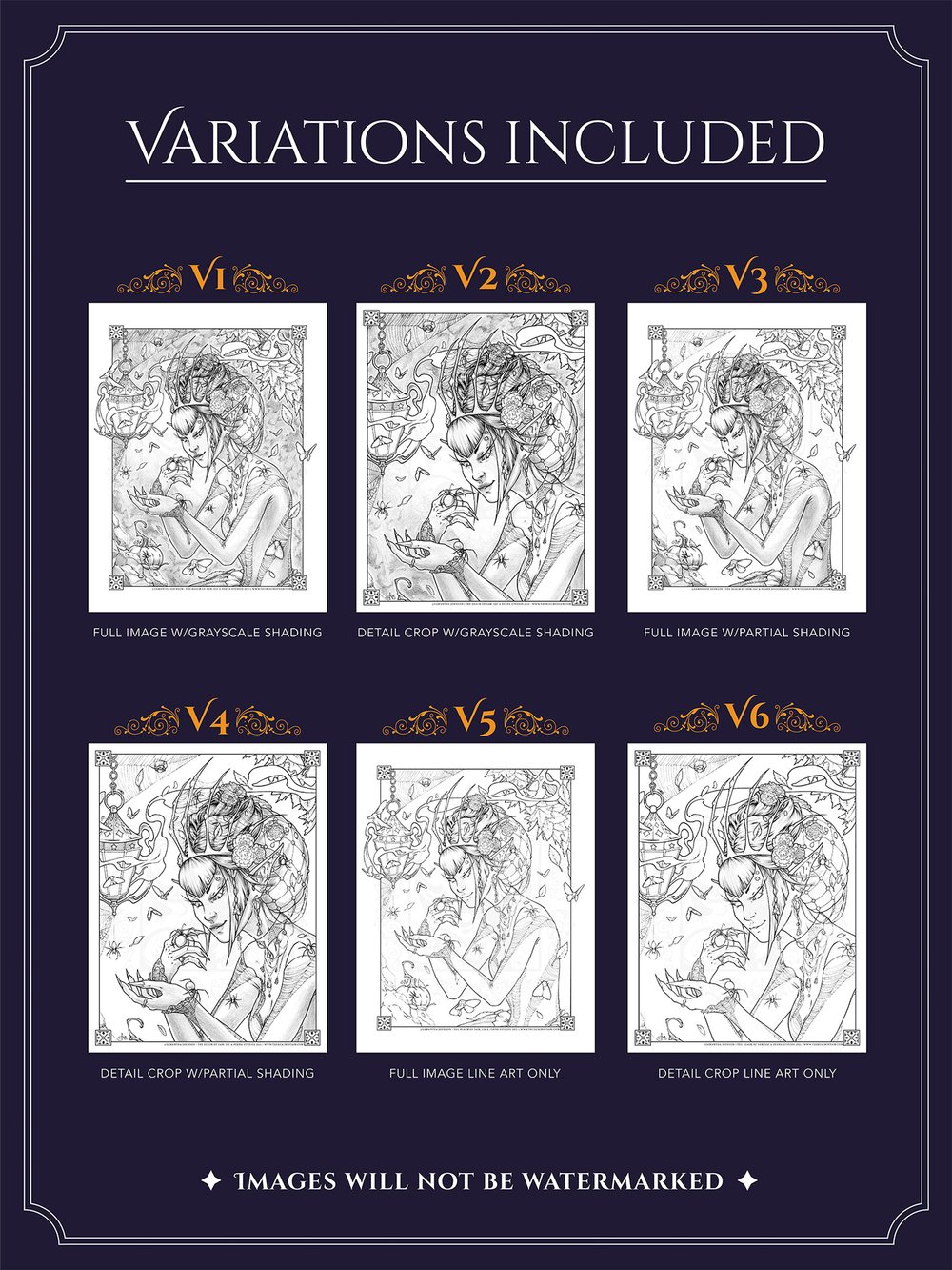 Spider queen printable halloween coloring page for adults fantasy coloring sheet download