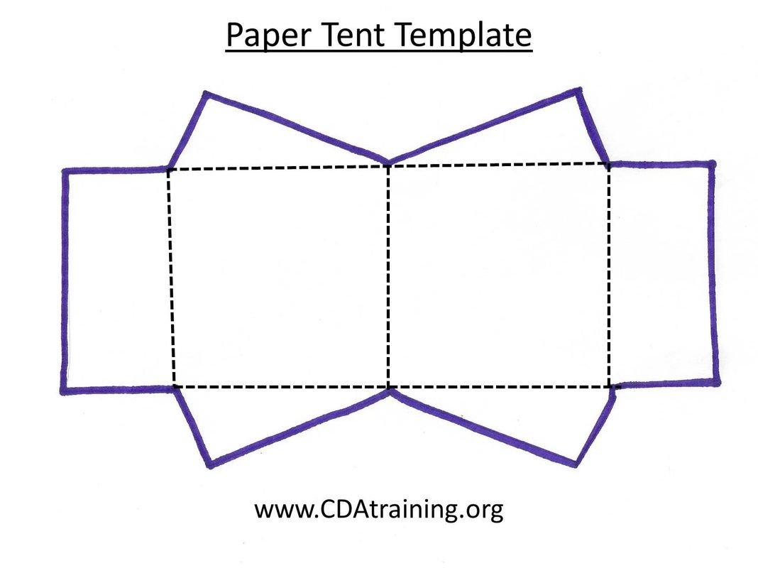 Picture tent craft tent cards card template