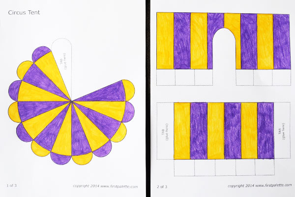 Paper circus tent kids crafts fun craft ideas