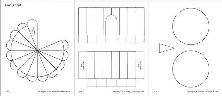 Circus tent templates free printable templates coloring pages circus tent templates printable free tent craft