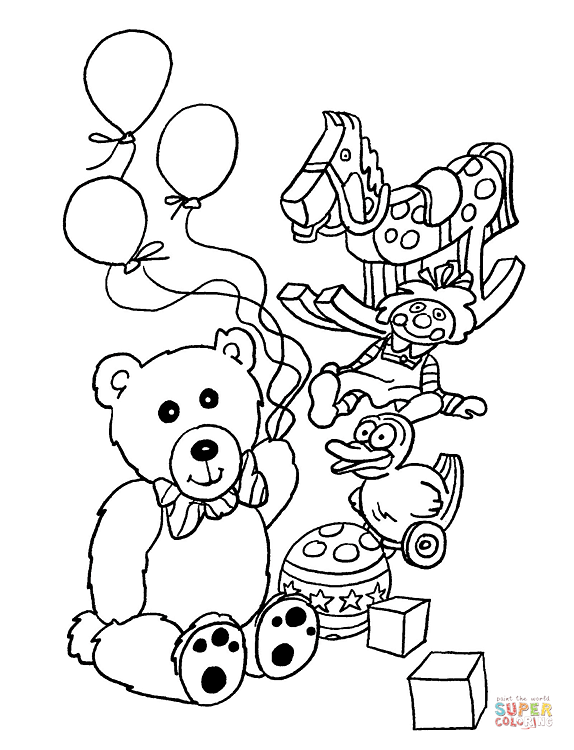 Toys coloring page free printable coloring pages