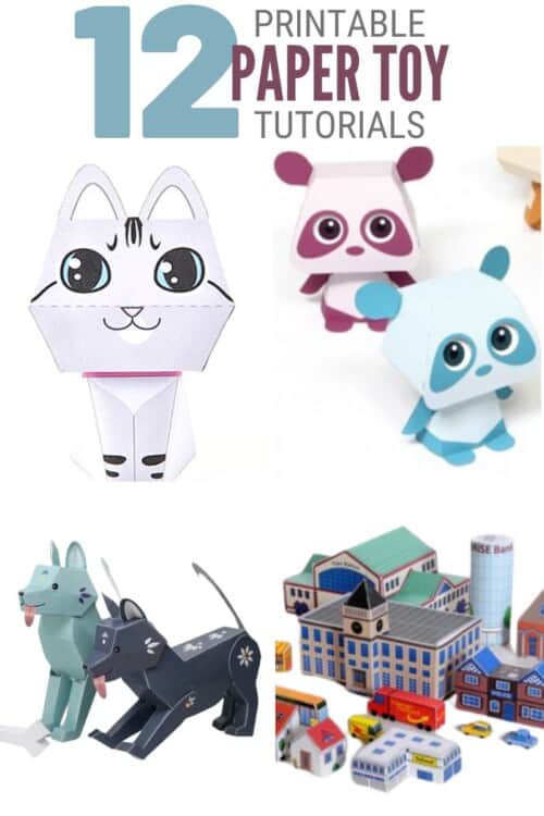 Easy paper toys to print cut and assemble to cure boredom