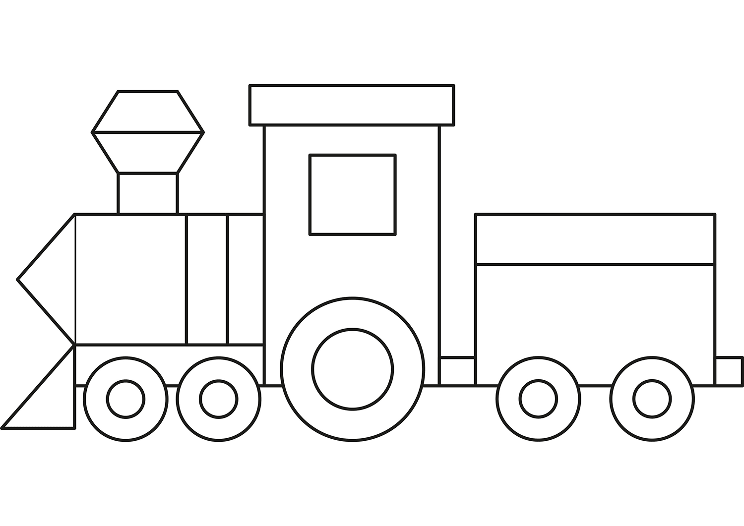Train printable template free printable papercraft templates