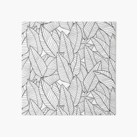 Tropical leaves coloring book seamless pattern art board print for sale by hbartss