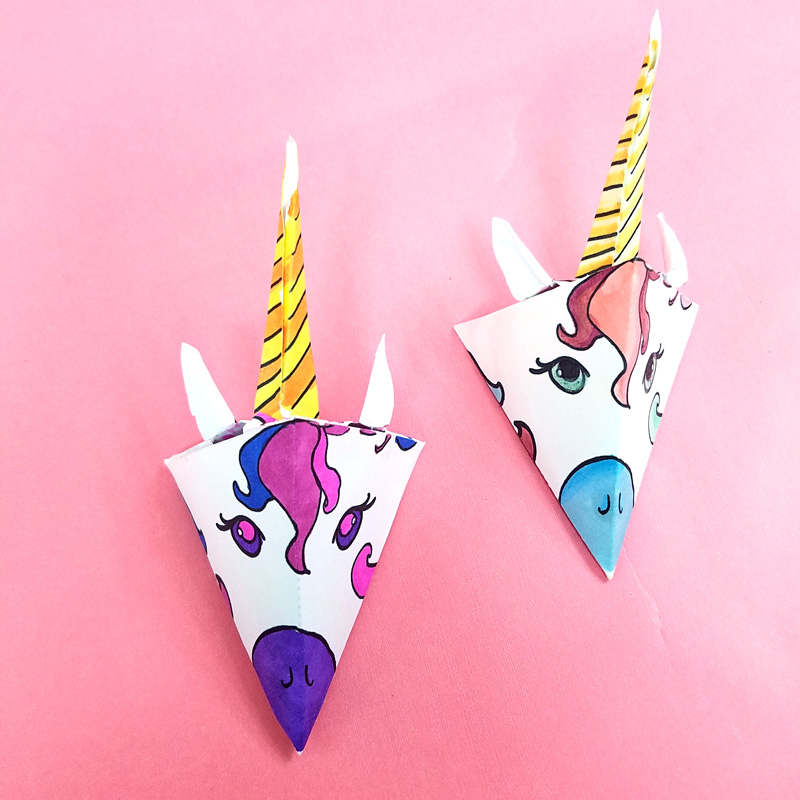 Unicorn paper craft template
