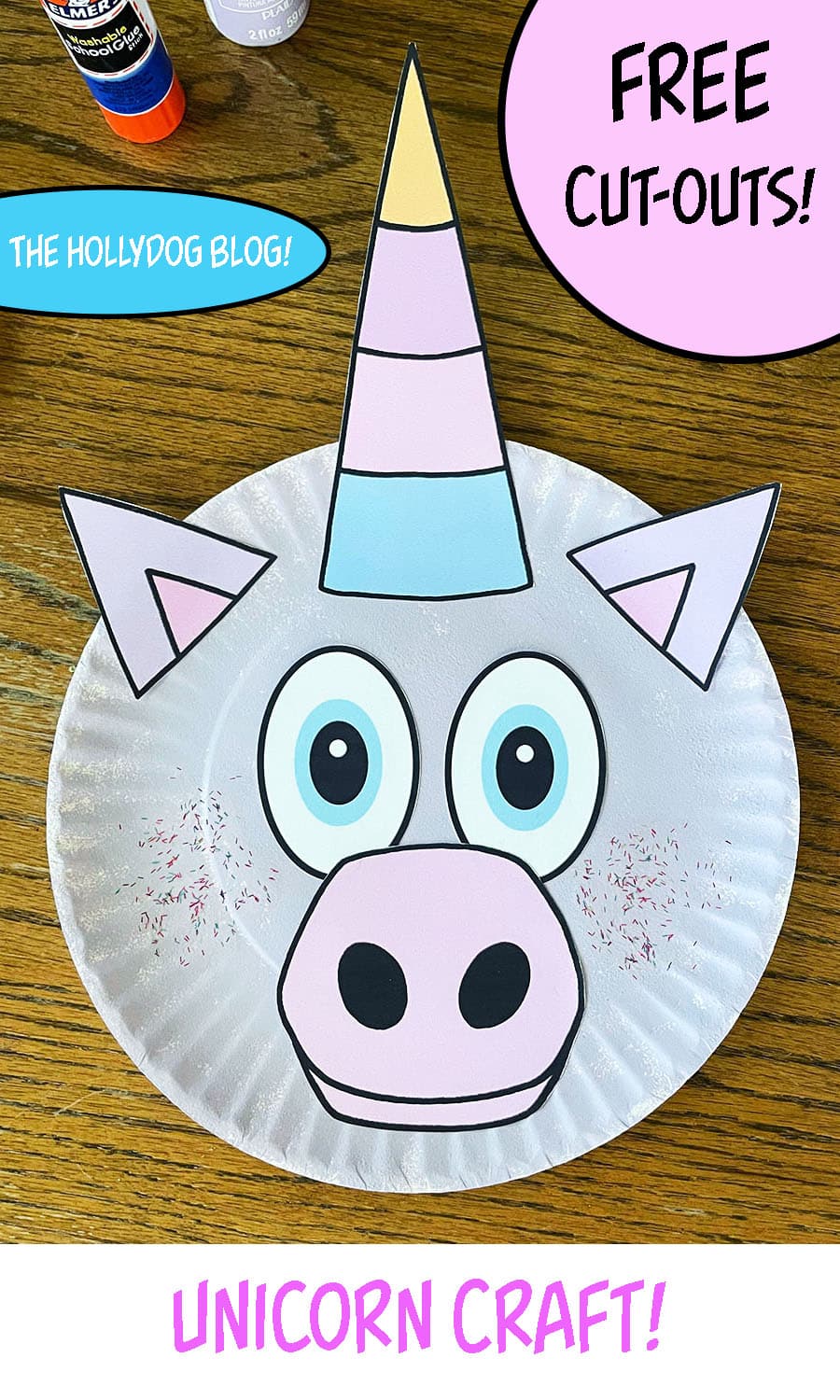 Unicorn craft for preschool plus free unicorn horn â the hollydog blog