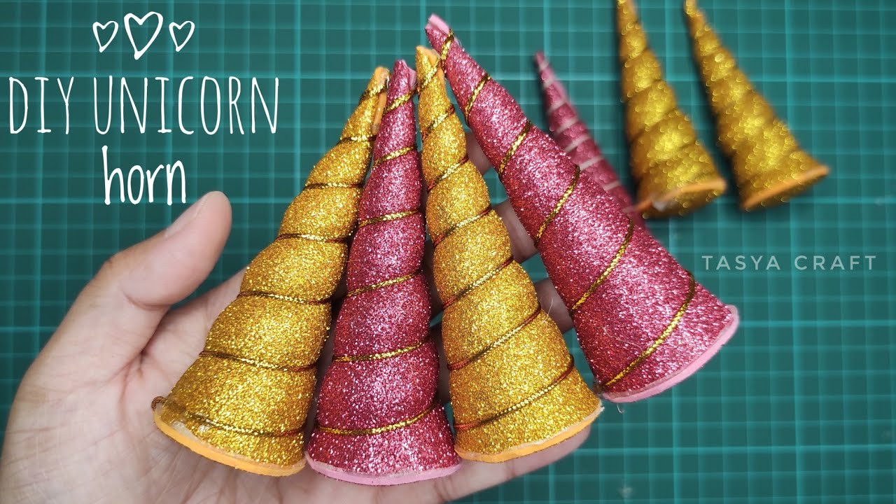 How do i make unicorn horn with glitter foam
