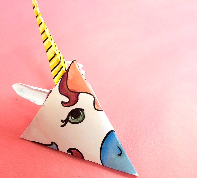 Unicorn paper craft template