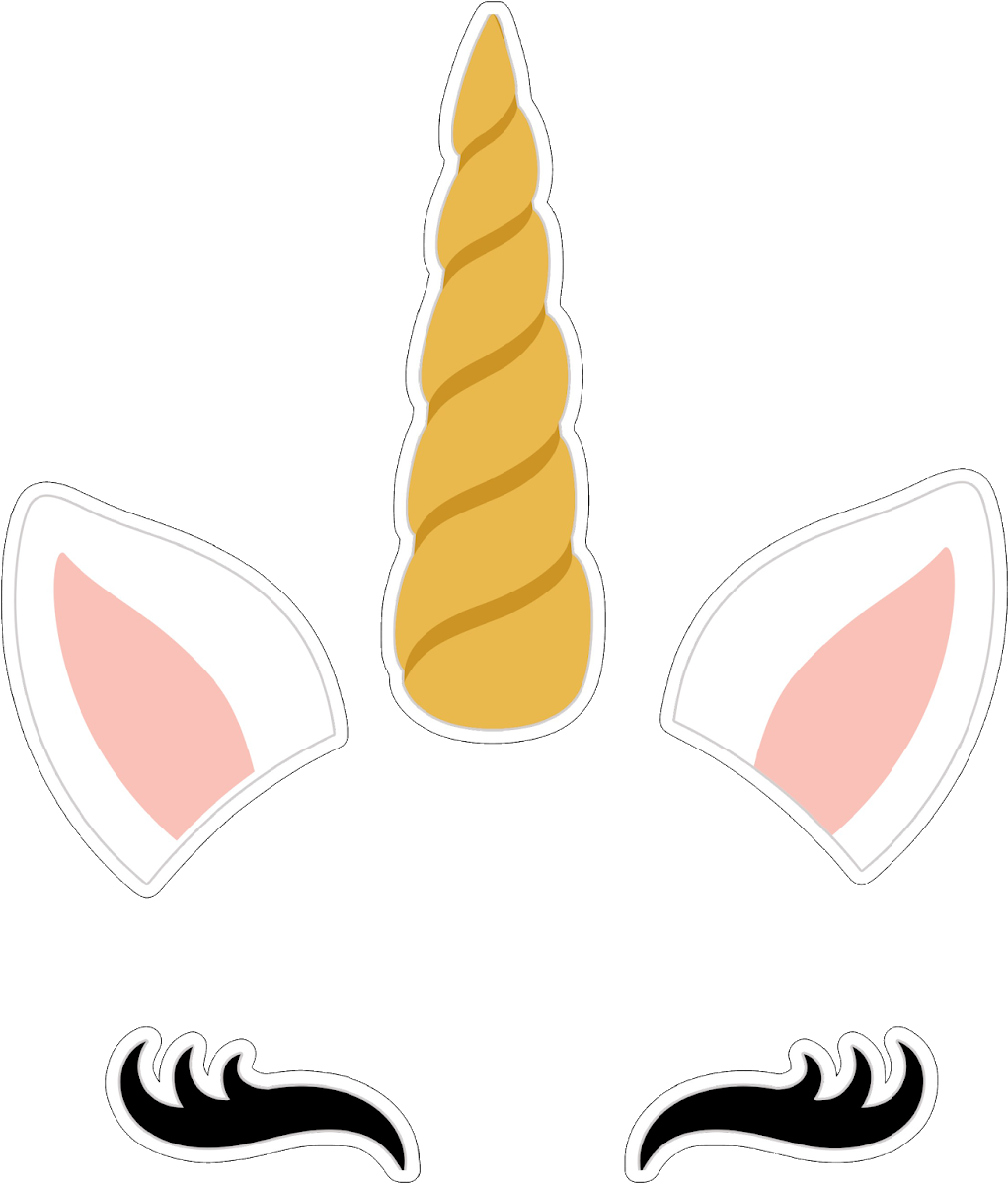 Printable unicorn horn and ears template