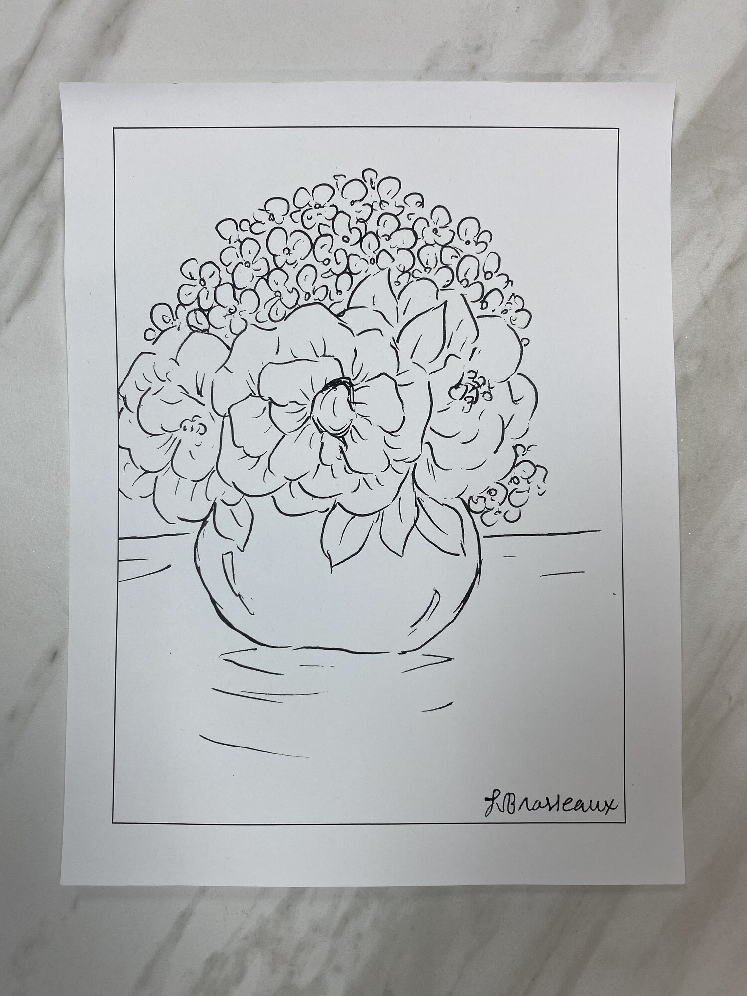 Flowers on a table