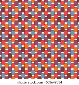Paper weaving vector seamless color pattern stock vector royalty free