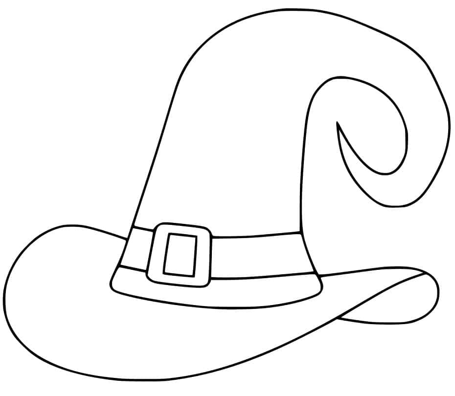 Witch hat coloring pages