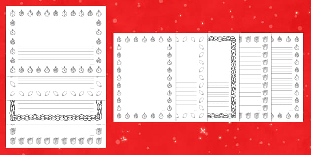 Christmas mindfulness coloring page border pack