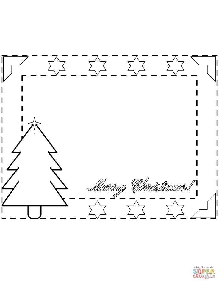 Merry christmas border coloring page from merry christmas cards category select from â christmas coloring cards merry christmas coloring pages christmas border