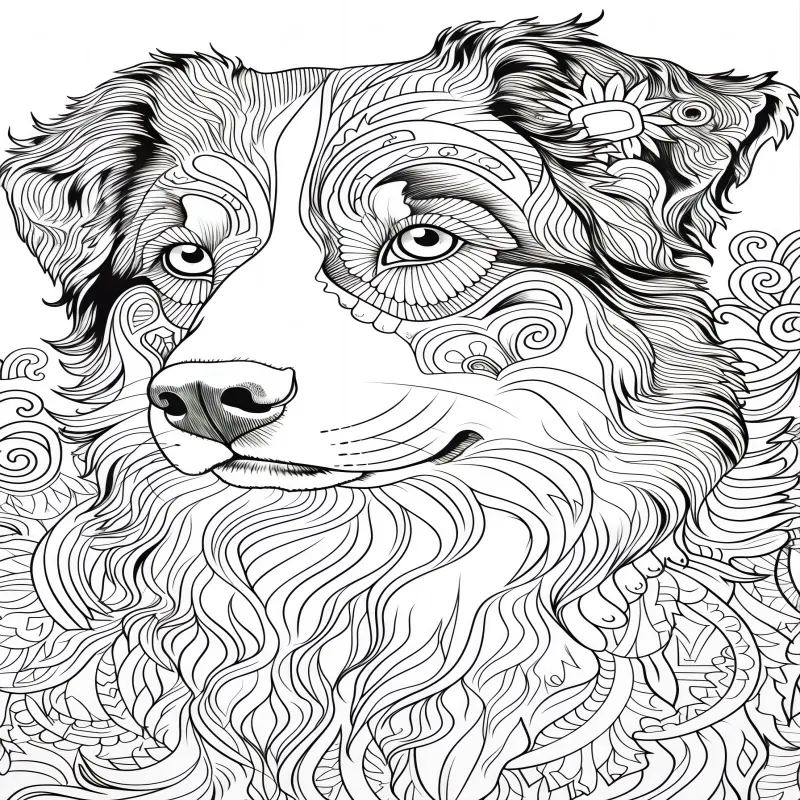 A paper thickened pages magical dog coloring book