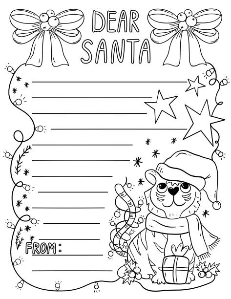 Drawing of winter page border stock illustrations royalty
