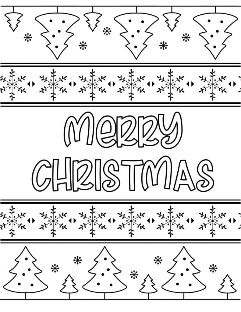 Free printable christmas tree coloring pages