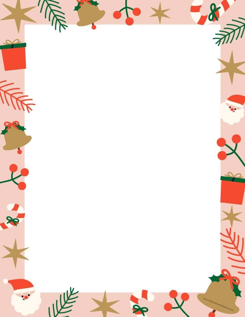 Free printable christmas border printable templates