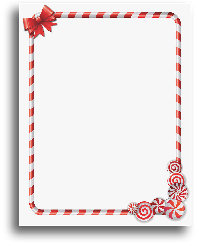 Candy cane border desktop supplies