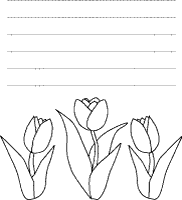 Flower shape paper with lines