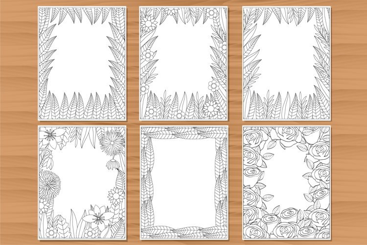 Borders coloring pages flowers coloring floral borders