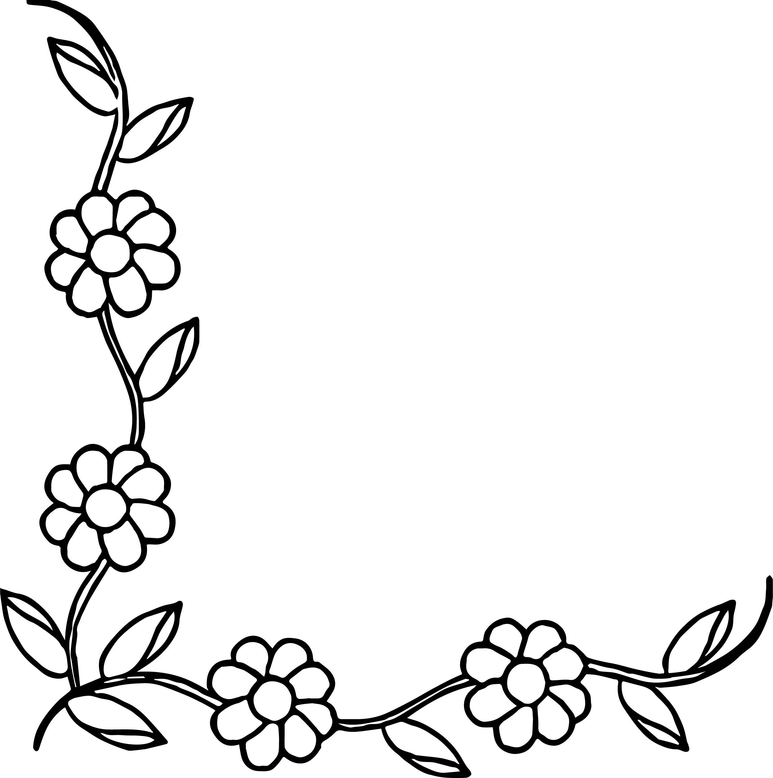 Flower border coloring page