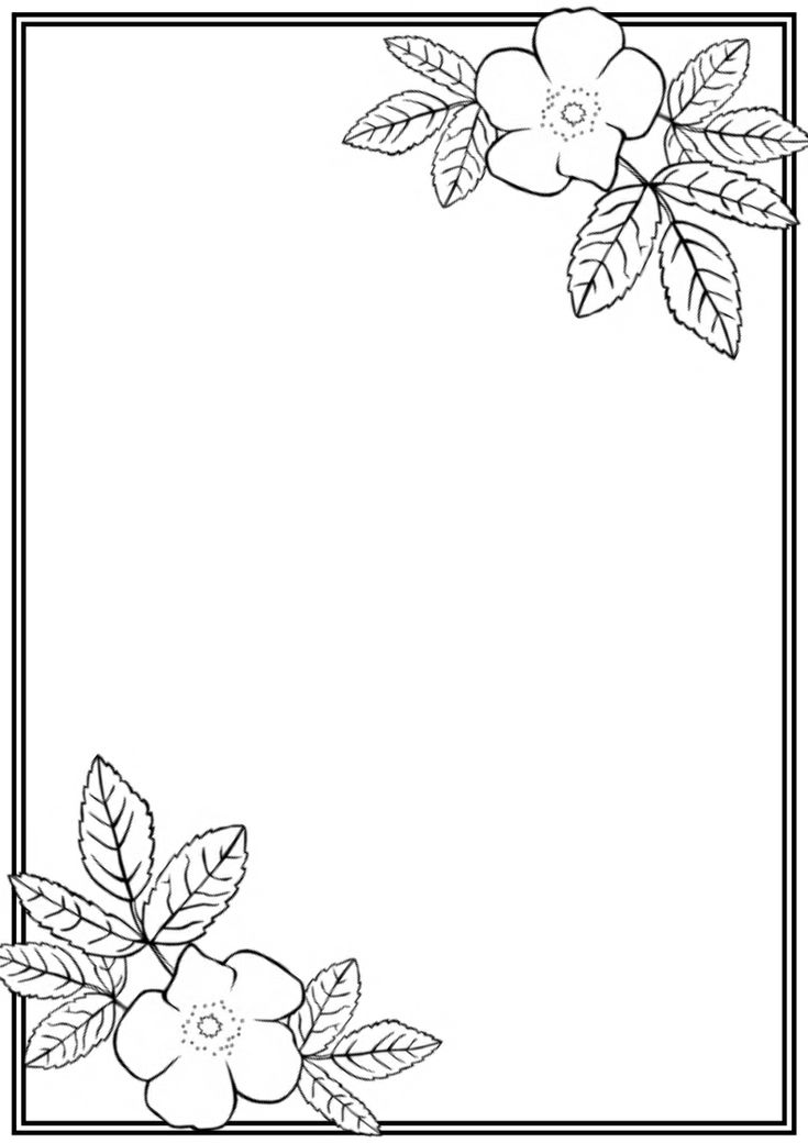 Flower frame coloring page crokky coloring pages nakäå desenleri sanatsal ãerãeve