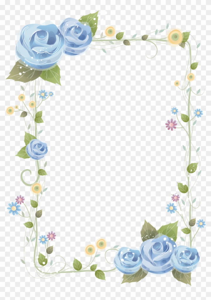 Free borders and frames paper flower clip art