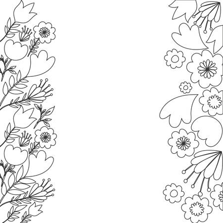 Floral border coloring page stock photos and images