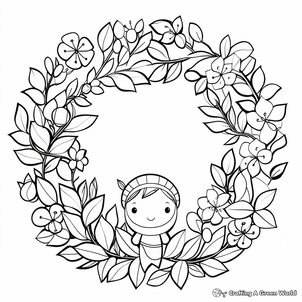 Wreath coloring pages