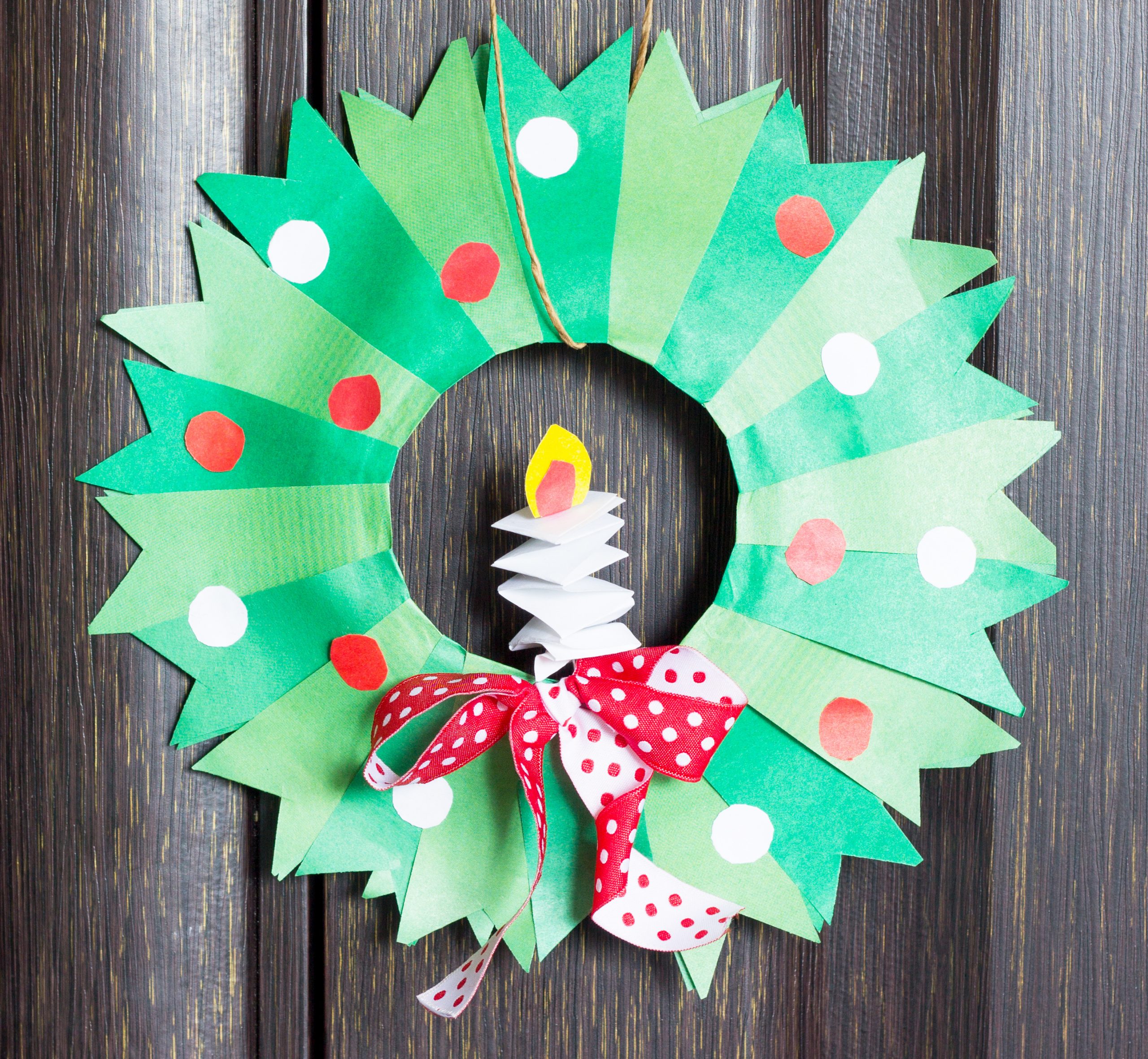 Paper christmas wreath