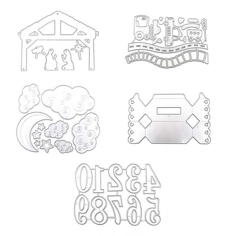 Rail car prayer cutting dies embossing stencil template for diy paper craft