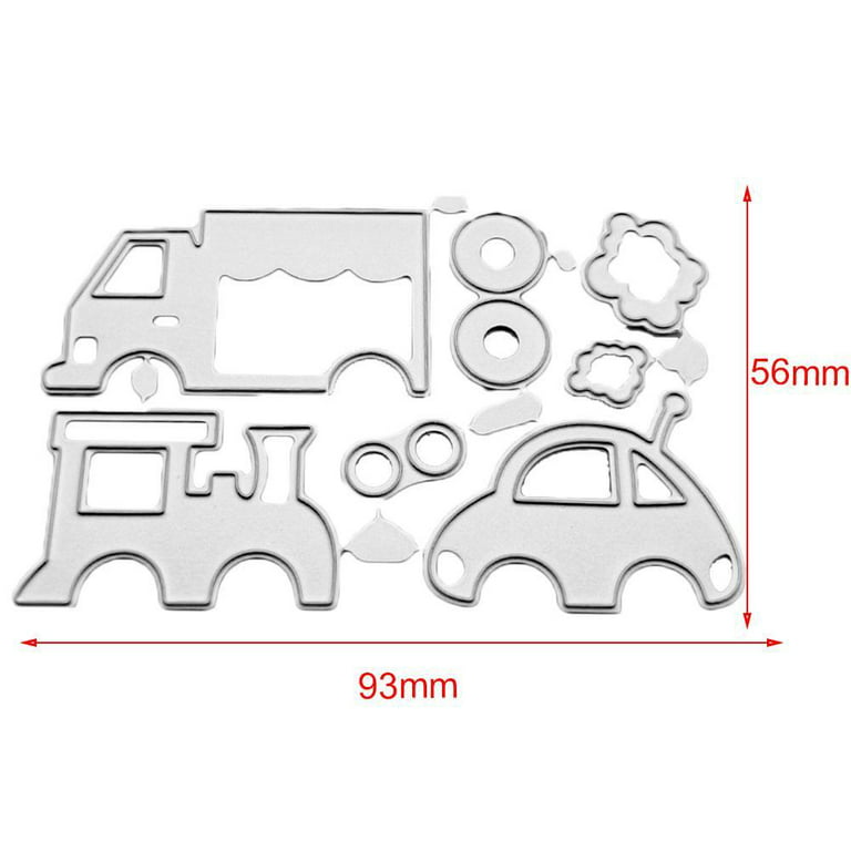 Iuuy car cutting dies sedan car truck metal embossing stencils bus template mould for diy scrapbook card making photo album paper card craft re